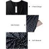 imageVOTEPRETTY Womens Short Sleeve V Neck Wrap Dress Summer Casual Floral Sundress with PocketsBlack Floral Polka Dot