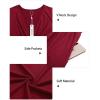 imageVOTEPRETTY Womens Short Sleeve V Neck Wrap Dress Summer Casual Floral Sundress with PocketsDark Redshort Sleeve