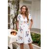 imageVOTEPRETTY Womens Short Sleeve V Neck Wrap Dress Summer Casual Floral Sundress with PocketsFloral03short Sleeve