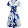 imageVOTEPRETTY Womens Short Sleeve V Neck Wrap Dress Summer Casual Floral Sundress with PocketsFloral06short Sleeve