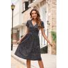 imageVOTEPRETTY Womens Short Sleeve V Neck Wrap Dress Summer Casual Floral Sundress with PocketsFloral07short Sleeve
