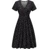 imageVOTEPRETTY Womens Short Sleeve V Neck Wrap Dress Summer Casual Floral Sundress with PocketsFloral07short Sleeve