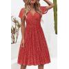 imageVOTEPRETTY Womens Short Sleeve V Neck Wrap Dress Summer Casual Floral Sundress with PocketsFloral13short Sleeve