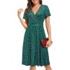 imageVOTEPRETTY Womens Short Sleeve V Neck Wrap Dress Summer Casual Floral Sundress with PocketsFloral20short Sleeve