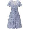 imageVOTEPRETTY Womens Short Sleeve V Neck Wrap Dress Summer Casual Floral Sundress with PocketsFloral22short Sleeve
