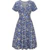 imageVOTEPRETTY Womens Short Sleeve V Neck Wrap Dress Summer Casual Floral Sundress with PocketsFloral26short Sleeve