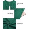 imageVOTEPRETTY Womens Short Sleeve V Neck Wrap Dress Summer Casual Floral Sundress with PocketsForest Dark Green