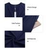 imageVOTEPRETTY Womens Short Sleeve V Neck Wrap Dress Summer Casual Floral Sundress with PocketsNavyshort Sleeve