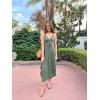 imageVOTEPRETTY Womens Summer Maxi Dresses 2024 Spring Sundressess Beach Vacation Hawaiian Tropical Outfit Floral ClothesArmy Green