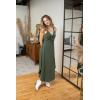 imageVOTEPRETTY Womens Summer Maxi Dresses 2024 Spring Sundressess Beach Vacation Hawaiian Tropical Outfit Floral ClothesArmy Green