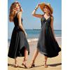 imageVOTEPRETTY Womens Summer Maxi Dresses 2024 Spring Sundressess Beach Vacation Hawaiian Tropical Outfit Floral ClothesBlack