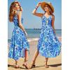 imageVOTEPRETTY Womens Summer Maxi Dresses 2024 Spring Sundressess Beach Vacation Hawaiian Tropical Outfit Floral ClothesBlue Floral