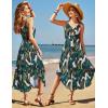 imageVOTEPRETTY Womens Summer Maxi Dresses 2024 Spring Sundressess Beach Vacation Hawaiian Tropical Outfit Floral ClothesPalm Leaves