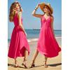 imageVOTEPRETTY Womens Summer Maxi Dresses 2024 Spring Sundressess Beach Vacation Hawaiian Tropical Outfit Floral ClothesRose Pink