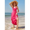 imageVOTEPRETTY Womens Summer Maxi Dresses 2024 Spring Sundressess Beach Vacation Hawaiian Tropical Outfit Floral ClothesRose Pink