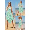 imageVOTEPRETTY Womens Summer Maxi Dresses 2024 Spring Sundressess Beach Vacation Hawaiian Tropical Outfit Floral ClothesWhite Green Leaves