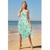 imageVOTEPRETTY Womens Summer Maxi Dresses 2024 Spring Sundressess Beach Vacation Hawaiian Tropical Outfit Floral ClothesWhite Green Leaves