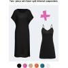 imageVOTEPRETTY Womens Two Piece Cover Ups Sets Crochet Beach Vacation Summer Swimwear Short Sleeve Outfits Split Knit Long DressOrange