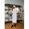 imageVOTEPRETTY Womens Two Piece Cover Ups Sets Crochet Beach Vacation Summer Swimwear Short Sleeve Outfits Split Knit Long DressWhite