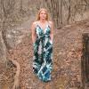 imageVOTEPRETTY Womens V Neck Wrap Spaghetti Strap Summer Casual Beach Floral Pockets Maxi DressFloral02