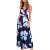 imageVOTEPRETTY Womens V Neck Wrap Spaghetti Strap Summer Casual Beach Floral Pockets Maxi DressFloral03