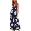imageVOTEPRETTY Womens V Neck Wrap Spaghetti Strap Summer Casual Beach Floral Pockets Maxi DressFloral09