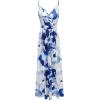 imageVOTEPRETTY Womens V Neck Wrap Spaghetti Strap Summer Casual Beach Floral Pockets Maxi DressFloral10