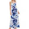 imageVOTEPRETTY Womens V Neck Wrap Spaghetti Strap Summer Casual Beach Floral Pockets Maxi DressFloral10