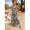 imageVOTEPRETTY Womens V Neck Wrap Spaghetti Strap Summer Casual Beach Floral Pockets Maxi DressFloral11