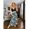 imageVOTEPRETTY Womens V Neck Wrap Spaghetti Strap Summer Casual Beach Floral Pockets Maxi DressFloralb