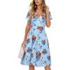 Blue Floral Brown