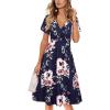 imageVOTEPRETTY Womens Short Sleeve V Neck Wrap Dress Summer Casual Floral Sundress with PocketsFloral01short Sleeve