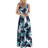 imageVOTEPRETTY Womens V Neck Wrap Spaghetti Strap Summer Casual Beach Floral Pockets Maxi DressFloral02