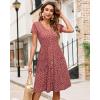 imageVOTEPRETTY Womens Short Sleeve V Neck Sundress Summer Casual Button Floral Dress with PocketsAfloral33