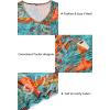 imageVOTEPRETTY Womens Short Sleeve V Neck Sundress Summer Casual Button Floral Dress with PocketsBlue Floral Orange
