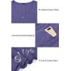 imageVOTEPRETTY Womens Short Sleeve V Neck Sundress Summer Casual Button Floral Dress with PocketsDark Purple