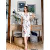 imageVOTEPRETTY Womens Short Sleeve V Neck Sundress Summer Casual Button Floral Dress with PocketsFloral02
