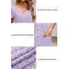 imageVOTEPRETTY Womens Short Sleeve V Neck Sundress Summer Casual Button Floral Dress with PocketsFloral37