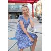 imageVOTEPRETTY Womens Short Sleeve V Neck Sundress Summer Casual Button Floral Dress with PocketsFloral42