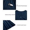 imageVOTEPRETTY Womens Short Sleeve V Neck Sundress Summer Casual Button Floral Dress with PocketsNavy