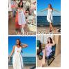 imageVOTEPRETTY Womens Summer Dresses Spring Sundresses Beach Clothes Outfit Vacation 2024 V Neck Casual Tropical Resort HawaiianAwhite