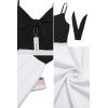 imageVOTEPRETTY Womens Summer Dresses Spring Sundresses Beach Clothes Outfit Vacation 2024 V Neck Casual Tropical Resort HawaiianBlackwhite