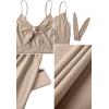 imageVOTEPRETTY Womens Summer Dresses Spring Sundresses Beach Clothes Outfit Vacation 2024 V Neck Casual Tropical Resort HawaiianDark Khaki