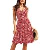 imageVOTEPRETTY Womens Summer Dresses Spring Sundresses Beach Clothes Outfit Vacation 2024 V Neck Casual Tropical Resort HawaiianFloral31