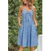 imageVOTEPRETTY Womens Summer Dresses Spring Sundresses Beach Clothes Outfit Vacation 2024 V Neck Casual Tropical Resort HawaiianFloral39 Blue