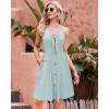 imageVOTEPRETTY Womens Summer Dresses Spring Sundresses Beach Clothes Outfit Vacation 2024 V Neck Casual Tropical Resort HawaiianGray Blue