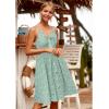 imageVOTEPRETTY Womens Summer Dresses Spring Sundresses Beach Clothes Outfit Vacation 2024 V Neck Casual Tropical Resort HawaiianGreen Floral