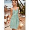 imageVOTEPRETTY Womens Summer Dresses Spring Sundresses Beach Clothes Outfit Vacation 2024 V Neck Casual Tropical Resort HawaiianGreen Floral