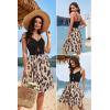 imageVOTEPRETTY Womens Summer Dresses Spring Sundresses Beach Clothes Outfit Vacation 2024 V Neck Casual Tropical Resort HawaiianLeapard Floral