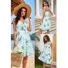 imageVOTEPRETTY Womens Summer Dresses Spring Sundresses Beach Clothes Outfit Vacation 2024 V Neck Casual Tropical Resort HawaiianLight Green Leaves